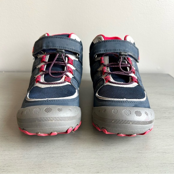 Mishansha Youth Non-Slip Hook Loop Closure Blue Hiking Boots Shoes Sz 3.5 Unisex - Picture 3 of 10